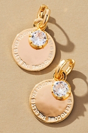 Fun Icon Charm Huggie Hoop Earrings