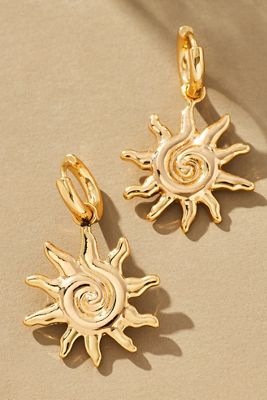 Fun Icon Charm Huggie Hoop Earrings