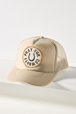 Friday Feelin Pray For Cowboys Trucker Hat In Beige