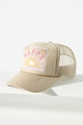 Friday Feelin Happy Sun Trucker Hat
