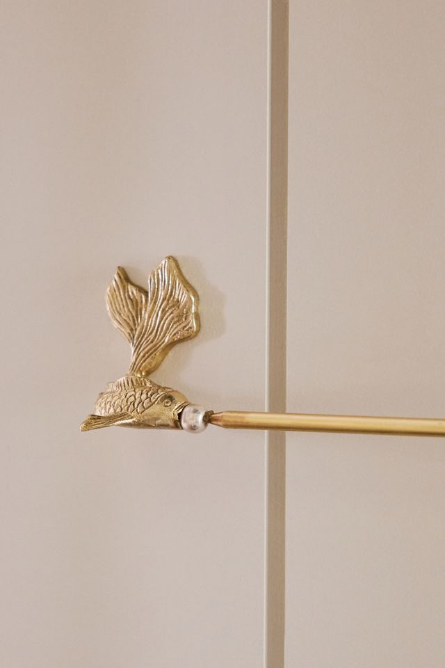 Koi Fish Mixed Metal Towel Bar #1