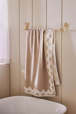 Koi Fish Mixed Metal Towel Bar