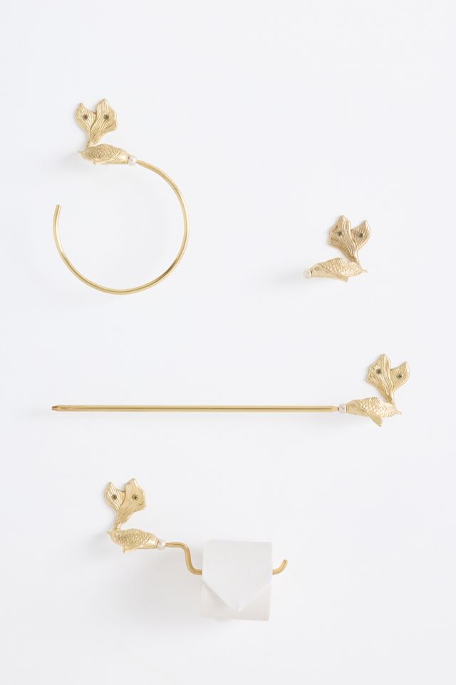 Koi Fish Mixed Metal Towel Ring #2