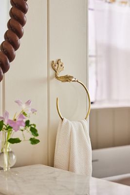 Koi Fish Mixed Metal Towel Ring