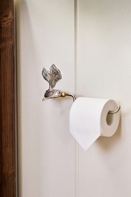 Koi Fish Mixed Metal Toilet Paper Holder