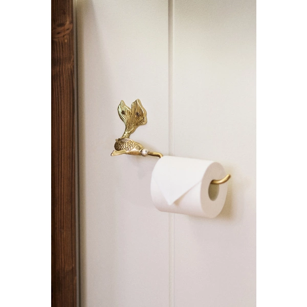 Koi Fish Mixed-Metal Toilet Paper Holder