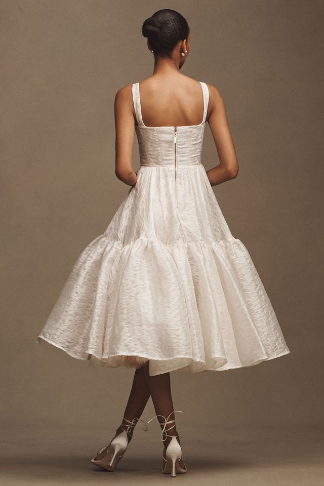 Bronx and Banco Tiara Sleeveless Fit & Flare Midi Wedding Gown #1