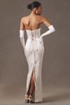 Bronx and Banco Florentina Blanc Strapless Column Wedding Gown