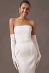 Bronx and Banco Florentina Blanc Strapless Column Wedding Gown