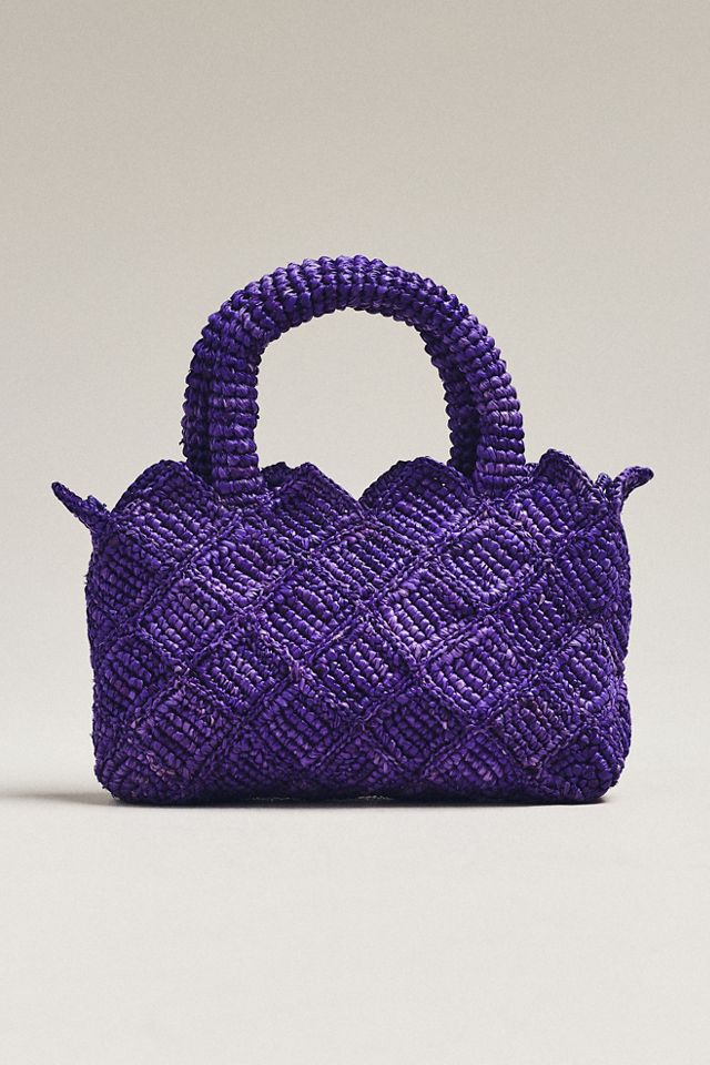 Made For a Woman Diamond Raffia XS Tote #1