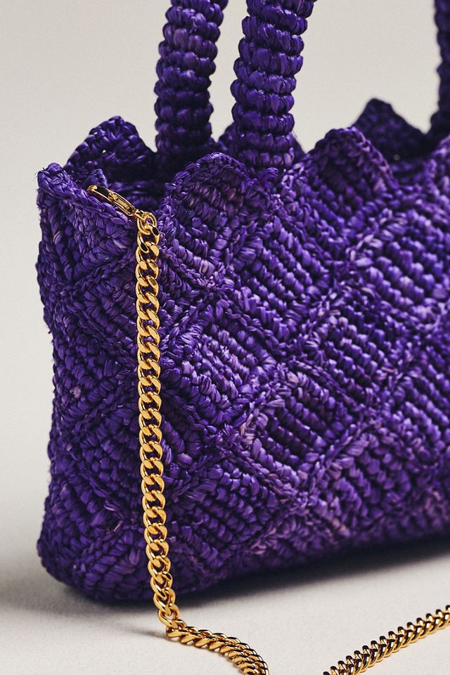 Made For a Woman Diamond Raffia XS Tote #2