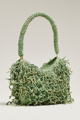 おさる　y.a.r.n. original shoulder bag Tess Shoulder Bag in Bamboo Static Crochet – The Sak