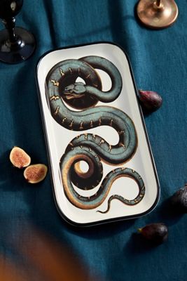 Spooky Snake Stoneware Serving Platter