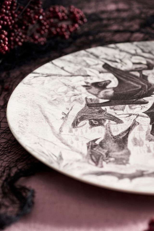 Hanging Bats Stoneware Serving Platter #2