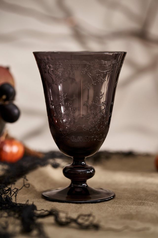 Smoked Thorny Floral Glass #4