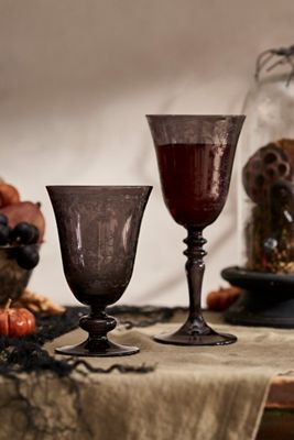 Smoked Thorny Floral Glass