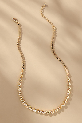 By Anthropologie Squiggle Crystal Necklace