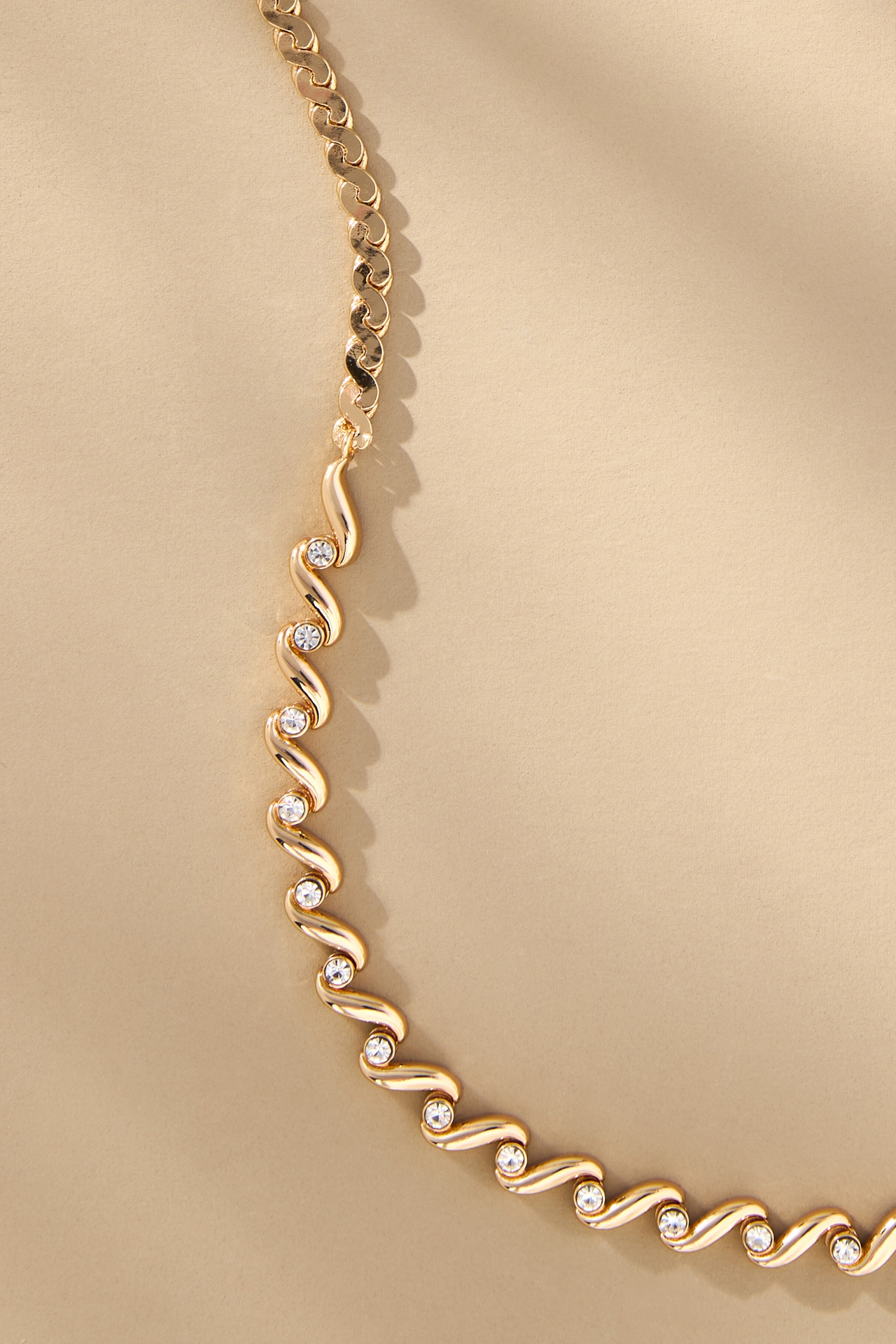 Squiggle Crystal Necklace
