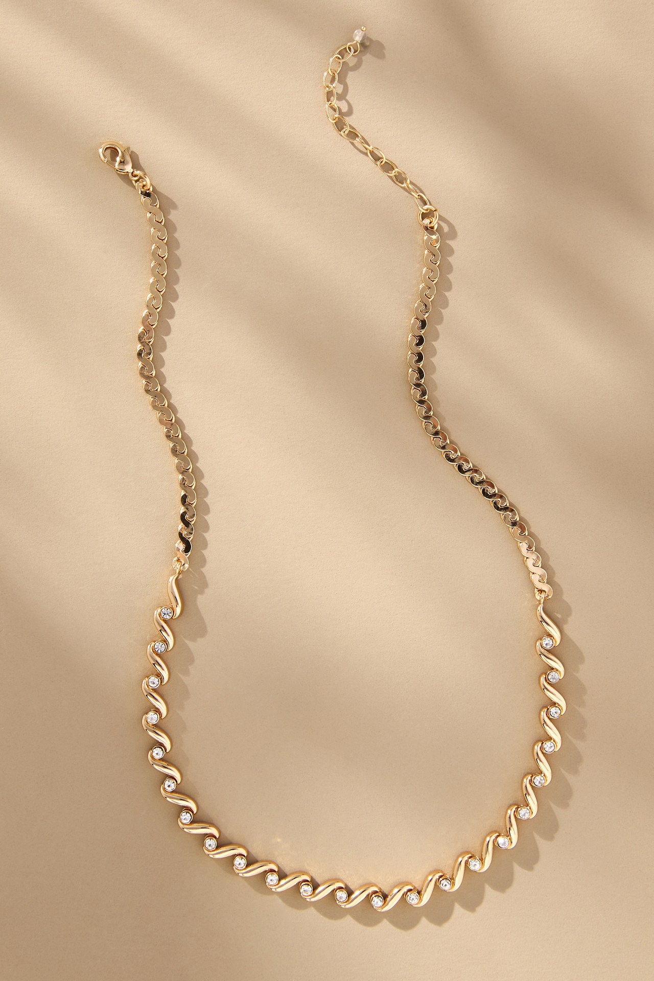 Squiggle Crystal Necklace