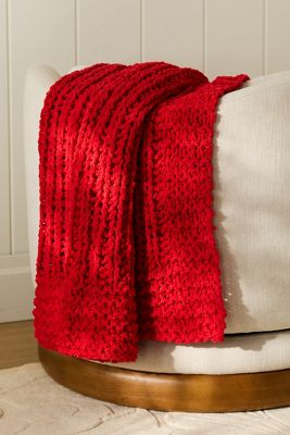 Flauschige Wollmischung Überwurfdecke