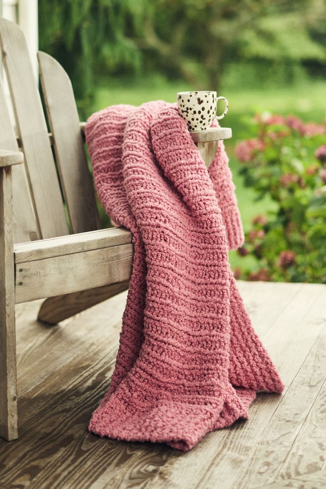 Chunky Wool Blend Throw Blanket