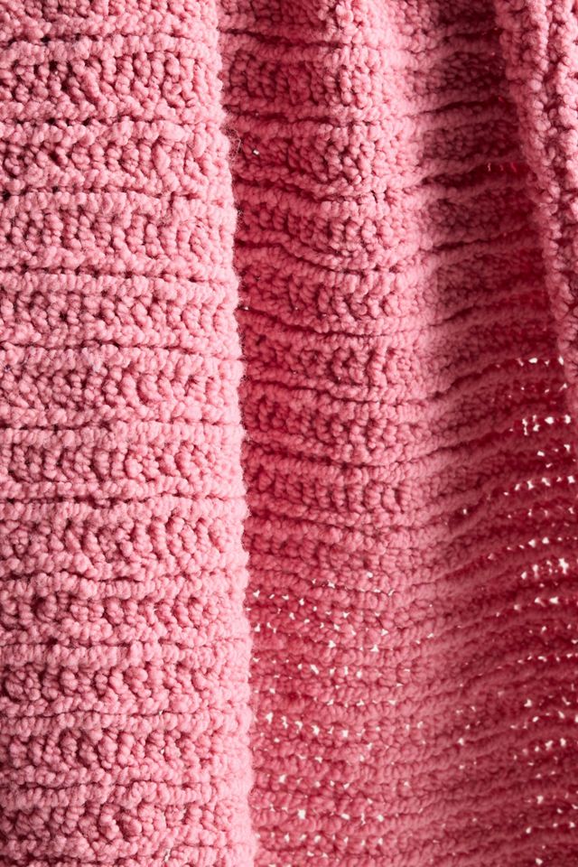 Chunky Wool Blend Throw Blanket