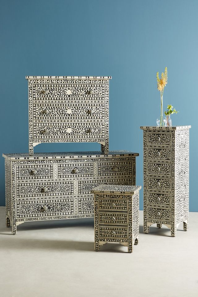 Bone Inlay Three-Drawer Dresser #6