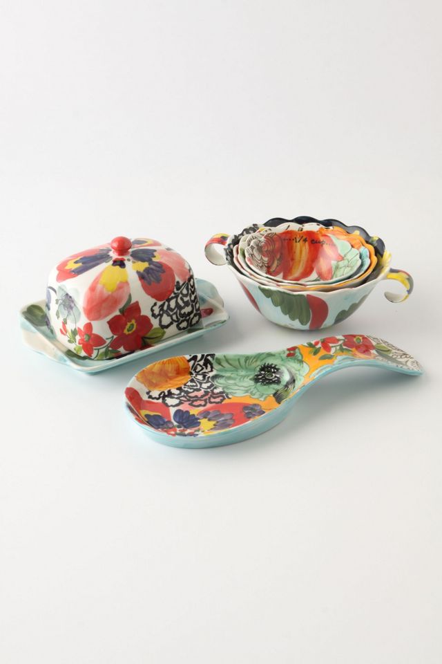 Painted Amaryllis Butter Dish  #2