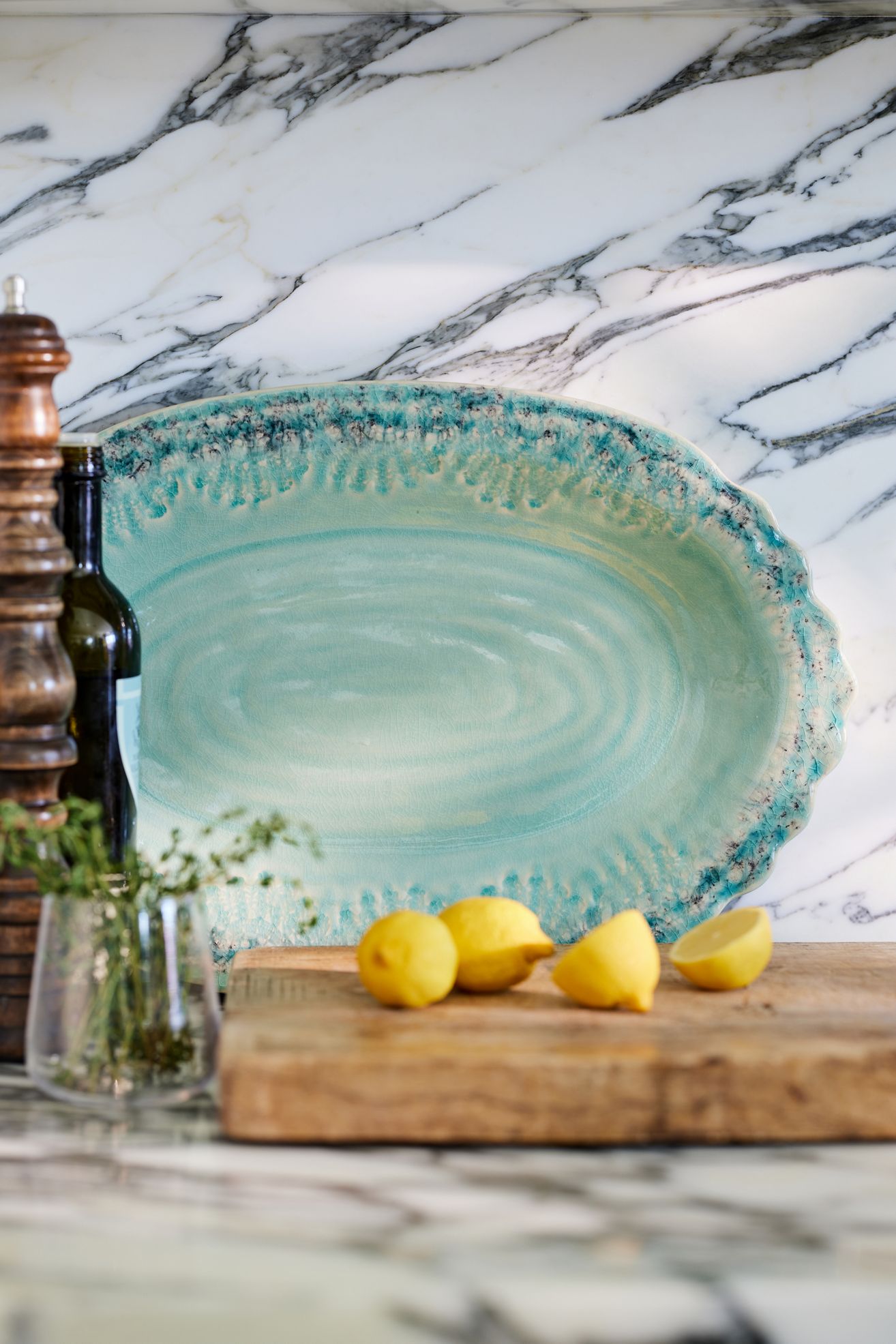 Old Havana Platter - Sky, Small Platter
