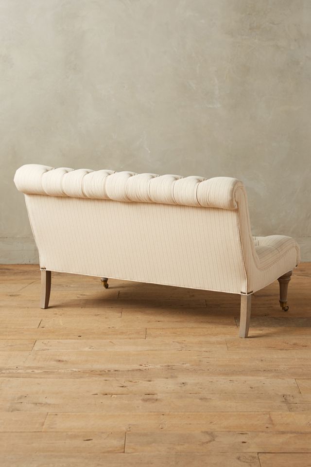 Striped Linen Orianna Settee #2