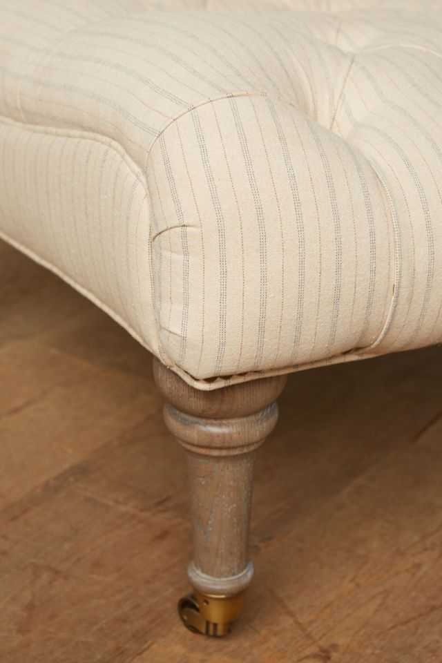 Striped Linen Orianna Settee #3