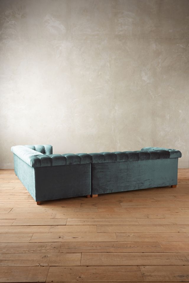 Slub Velvet Kettleby Left Sectional #1