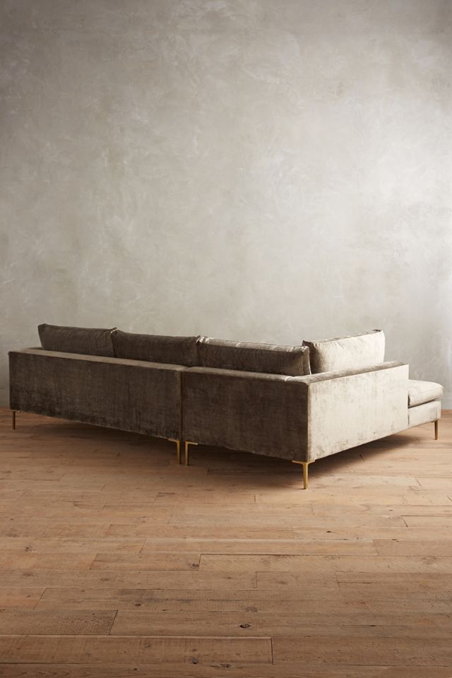 Slub Velvet Edlyn Left Sectional #2