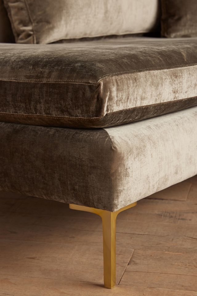 Slub Velvet Edlyn Left Sectional #3