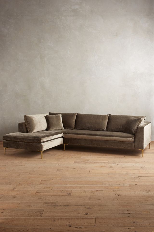 Slub Velvet Edlyn Left Sectional