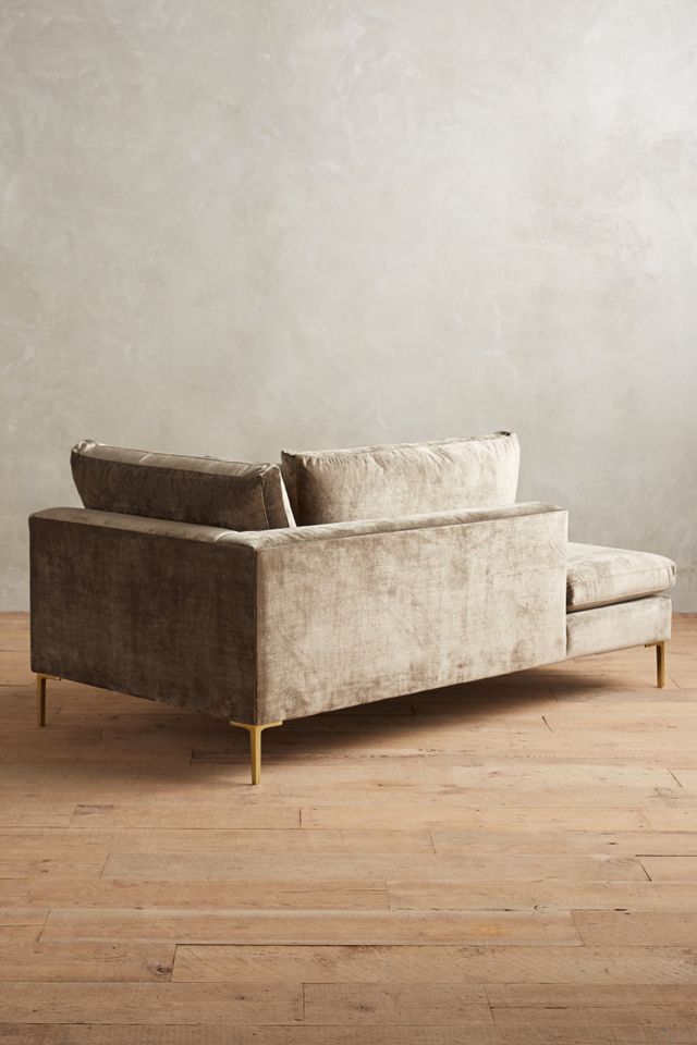 Slub Velvet Edlyn Left Sectional #4
