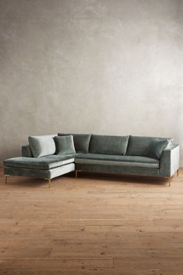 Slub Velvet Edlyn Left Sectional