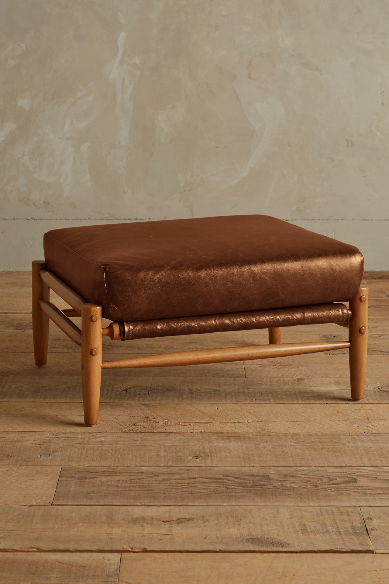 Premium Leather Rhys Ottoman