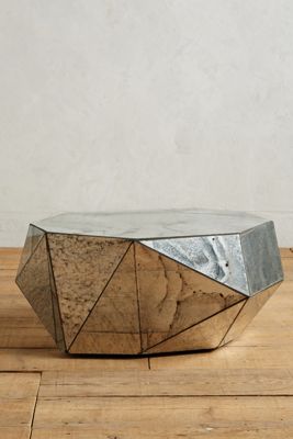 Faceted Mirror Coffee Table