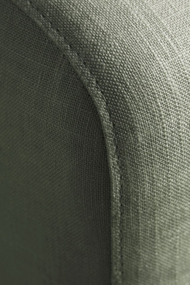 Linen Willoughby Ottoman, Wilcox #2