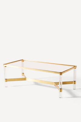 Anthropologie Oscarine Lucite Rectangular Coffee Table