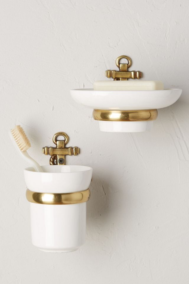 Brass Anchor Soap Dish #1