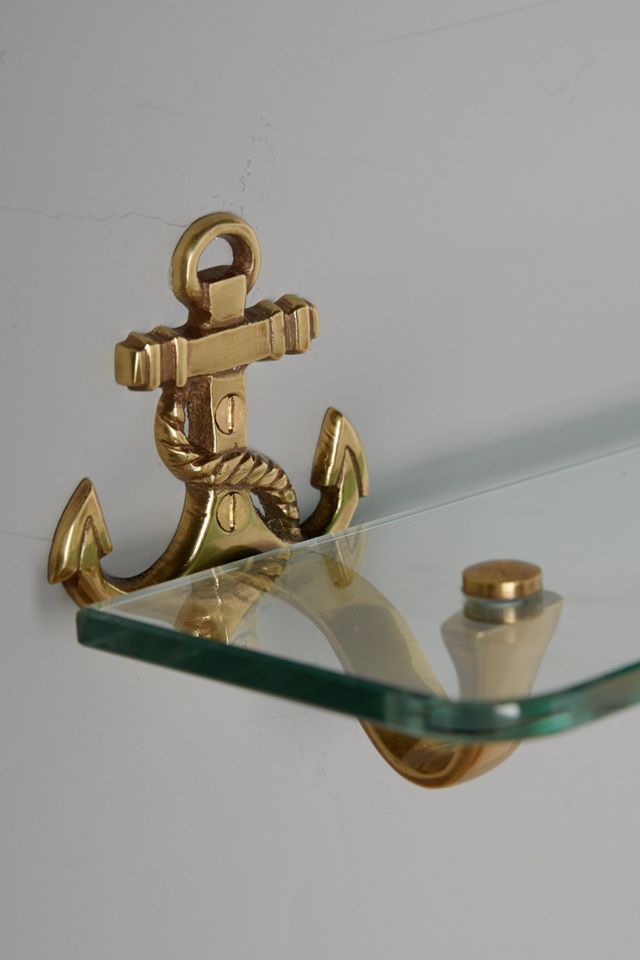Brass Anchor Glass Shelf #2