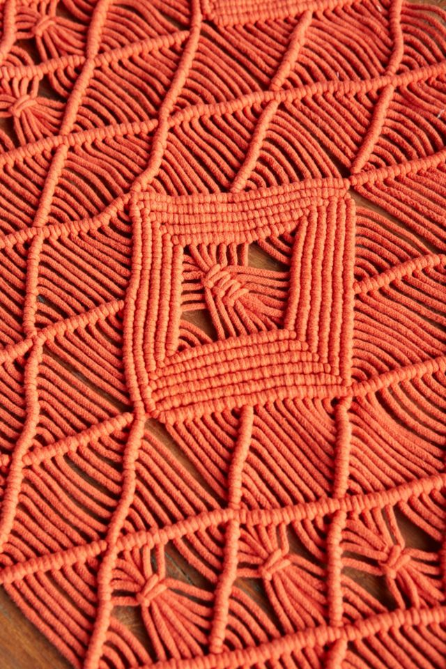Fringed Macrame Runner #1