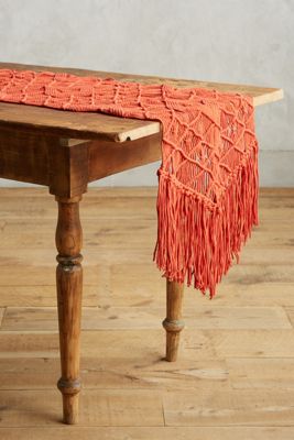 Fringed Macrame Runner