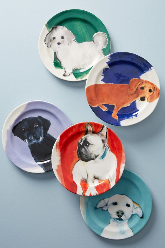 Sally Muir Dog-a-Day Dessert Plate #1