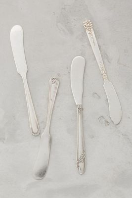 Silvered Butter Knives, Set of 4