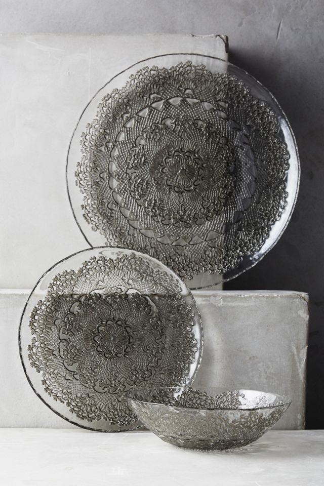 Metallic Lace Dessert Plate #1