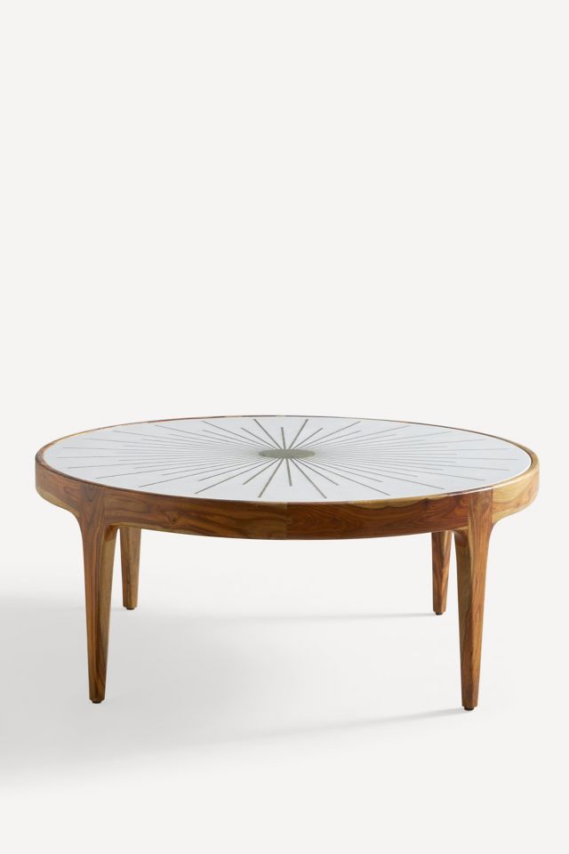 Anthropologie round coffee deals table