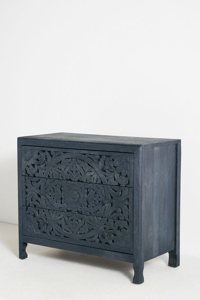 Handcarved Lombok Three-Drawer Dresser #1